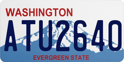 WA license plate ATU2640