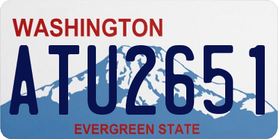 WA license plate ATU2651