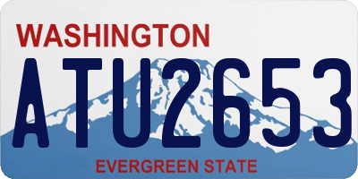 WA license plate ATU2653