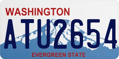 WA license plate ATU2654