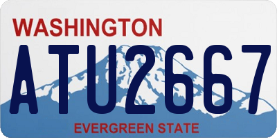 WA license plate ATU2667