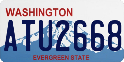 WA license plate ATU2668