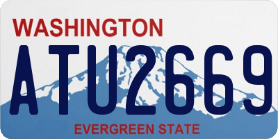 WA license plate ATU2669