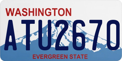 WA license plate ATU2670