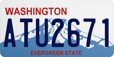 WA license plate ATU2671
