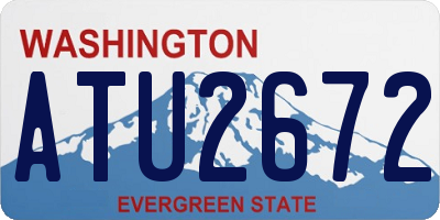 WA license plate ATU2672