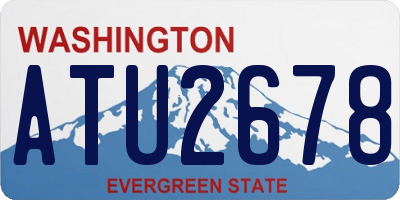WA license plate ATU2678