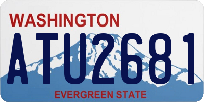 WA license plate ATU2681