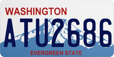 WA license plate ATU2686