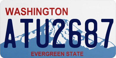WA license plate ATU2687