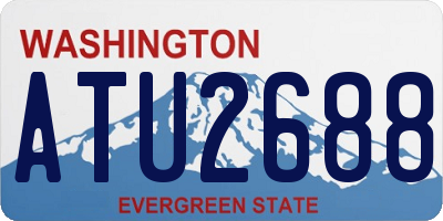 WA license plate ATU2688