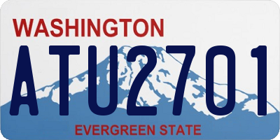 WA license plate ATU2701