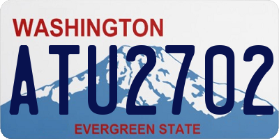 WA license plate ATU2702