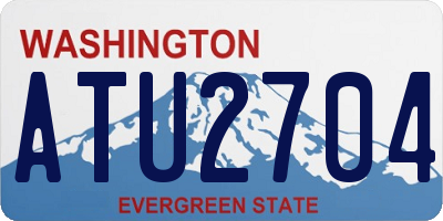WA license plate ATU2704