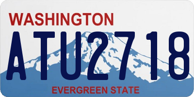 WA license plate ATU2718