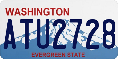 WA license plate ATU2728