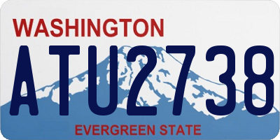 WA license plate ATU2738