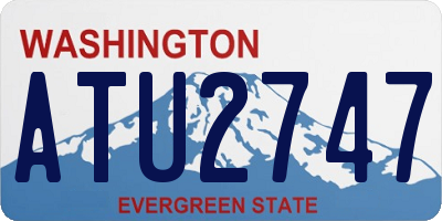 WA license plate ATU2747