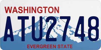 WA license plate ATU2748