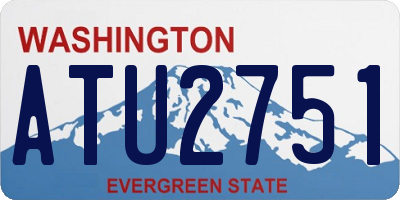 WA license plate ATU2751