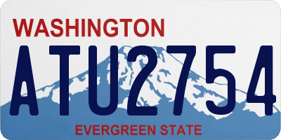 WA license plate ATU2754
