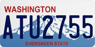 WA license plate ATU2755