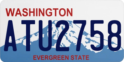 WA license plate ATU2758