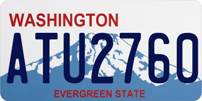 WA license plate ATU2760