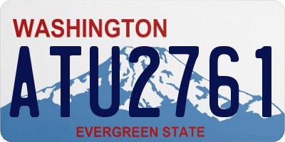 WA license plate ATU2761