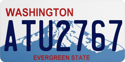 WA license plate ATU2767
