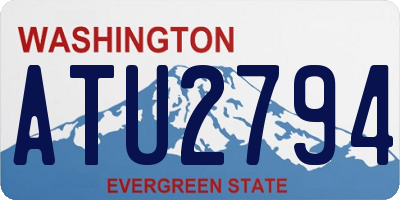 WA license plate ATU2794