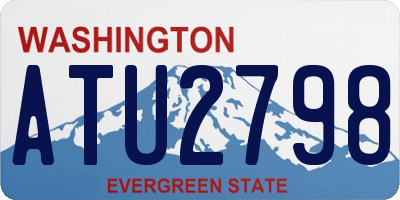 WA license plate ATU2798