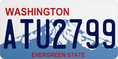 WA license plate ATU2799