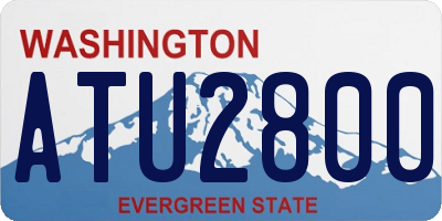 WA license plate ATU2800