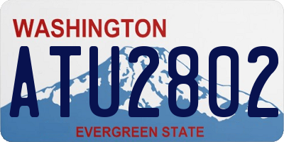WA license plate ATU2802