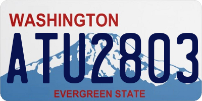 WA license plate ATU2803