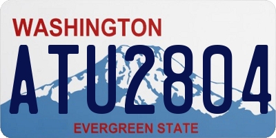WA license plate ATU2804