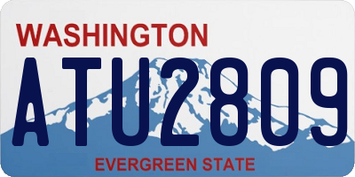 WA license plate ATU2809