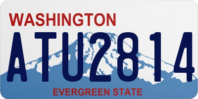 WA license plate ATU2814
