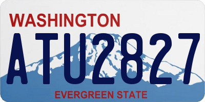 WA license plate ATU2827
