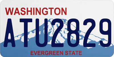 WA license plate ATU2829