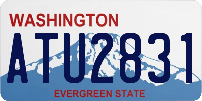 WA license plate ATU2831