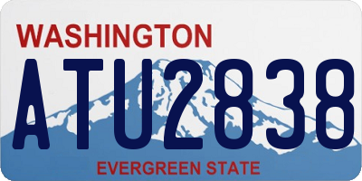 WA license plate ATU2838