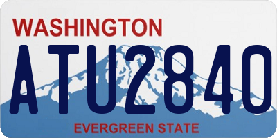 WA license plate ATU2840