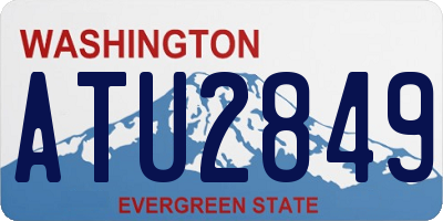 WA license plate ATU2849
