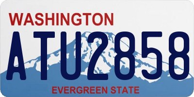 WA license plate ATU2858
