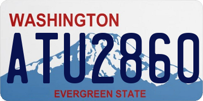 WA license plate ATU2860