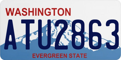 WA license plate ATU2863