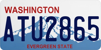 WA license plate ATU2865