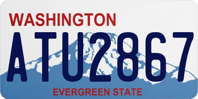 WA license plate ATU2867
